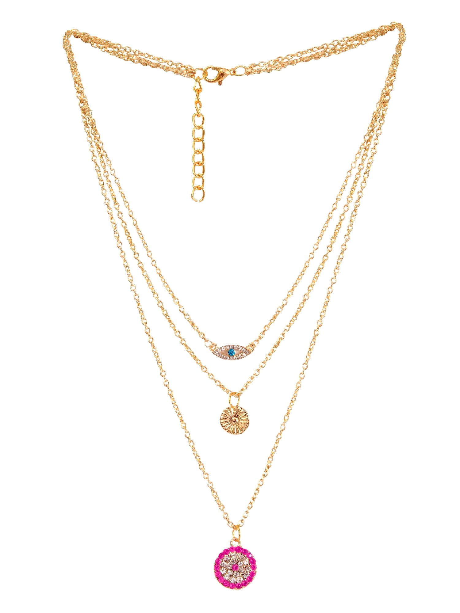 Gold Gleam: Women's Plated Layered Necklace