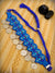 Oxidized Silver Beads Blue Choker Necklace Set CFN0876