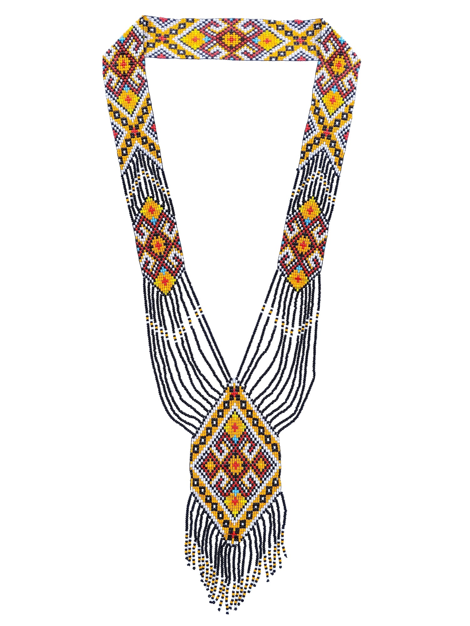 Beaded Elegance: Multicolor Tribal Necklace Set for Women