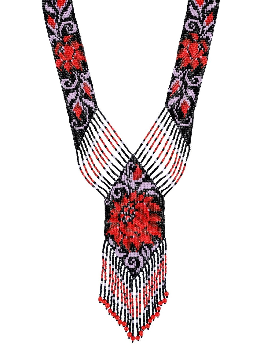 Beaded Elegance: Multicolor Tribal Necklace Set for Women