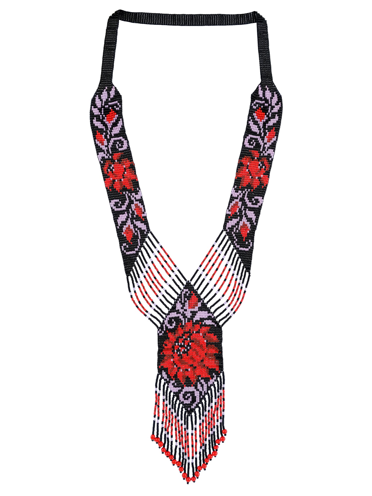 Beaded Elegance: Multicolor Tribal Necklace Set for Women