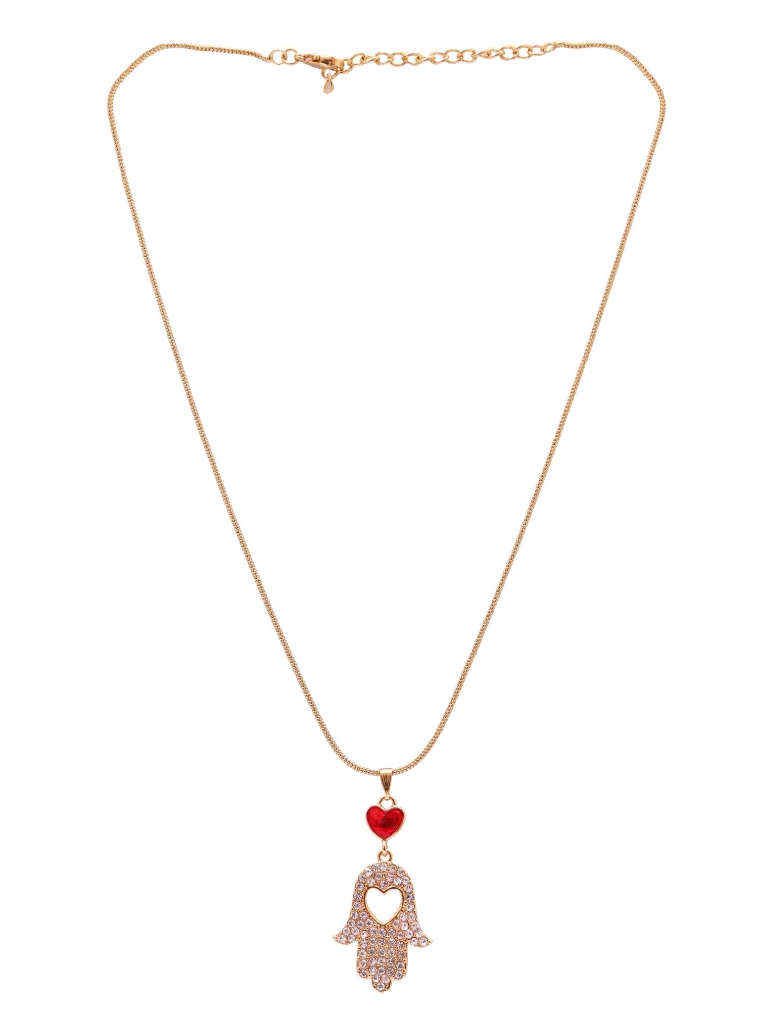 Gold-Plated Artisan Necklace Set with Chain Design