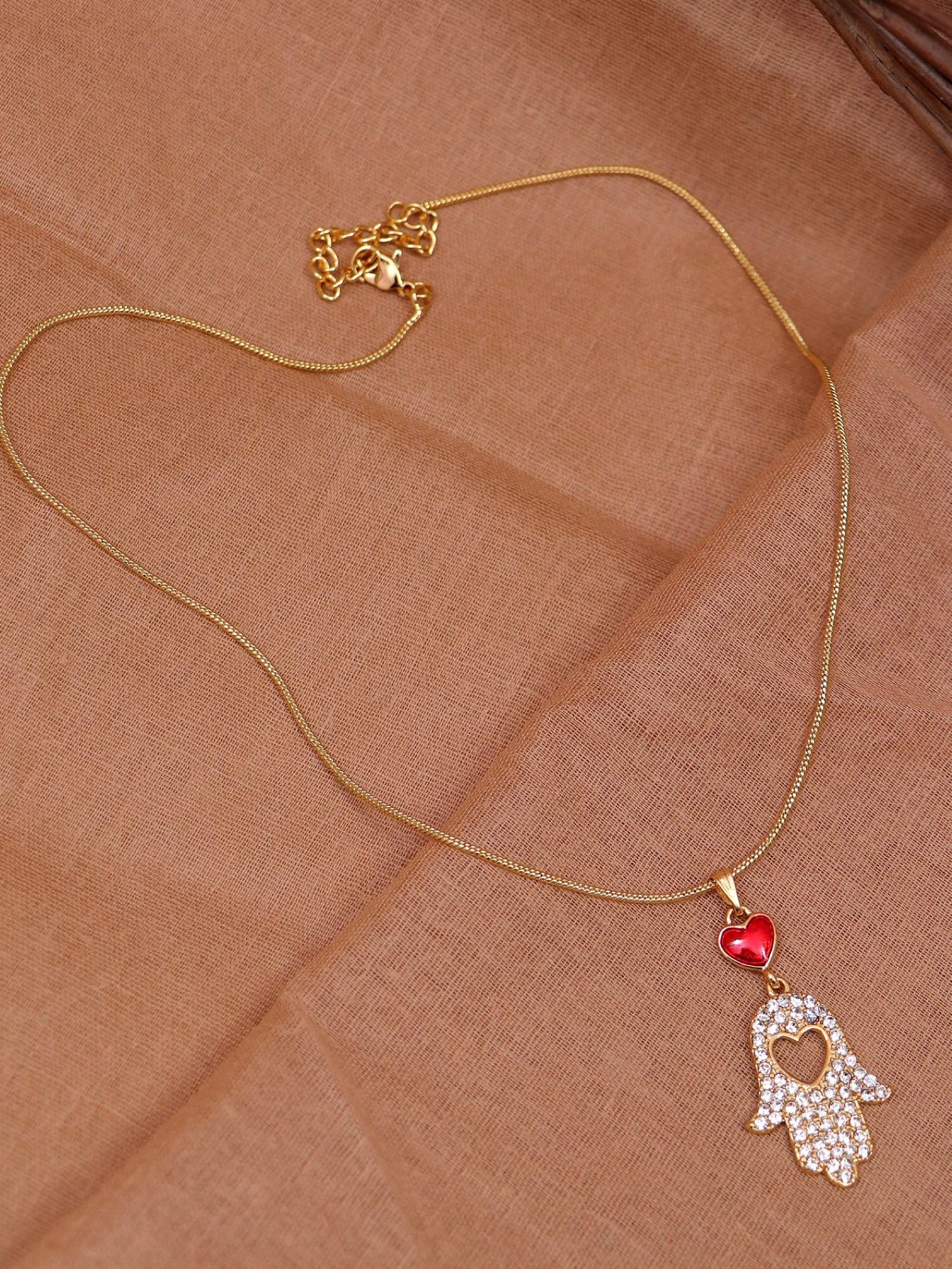 Gold-Plated Artisan Necklace Set with Chain Design