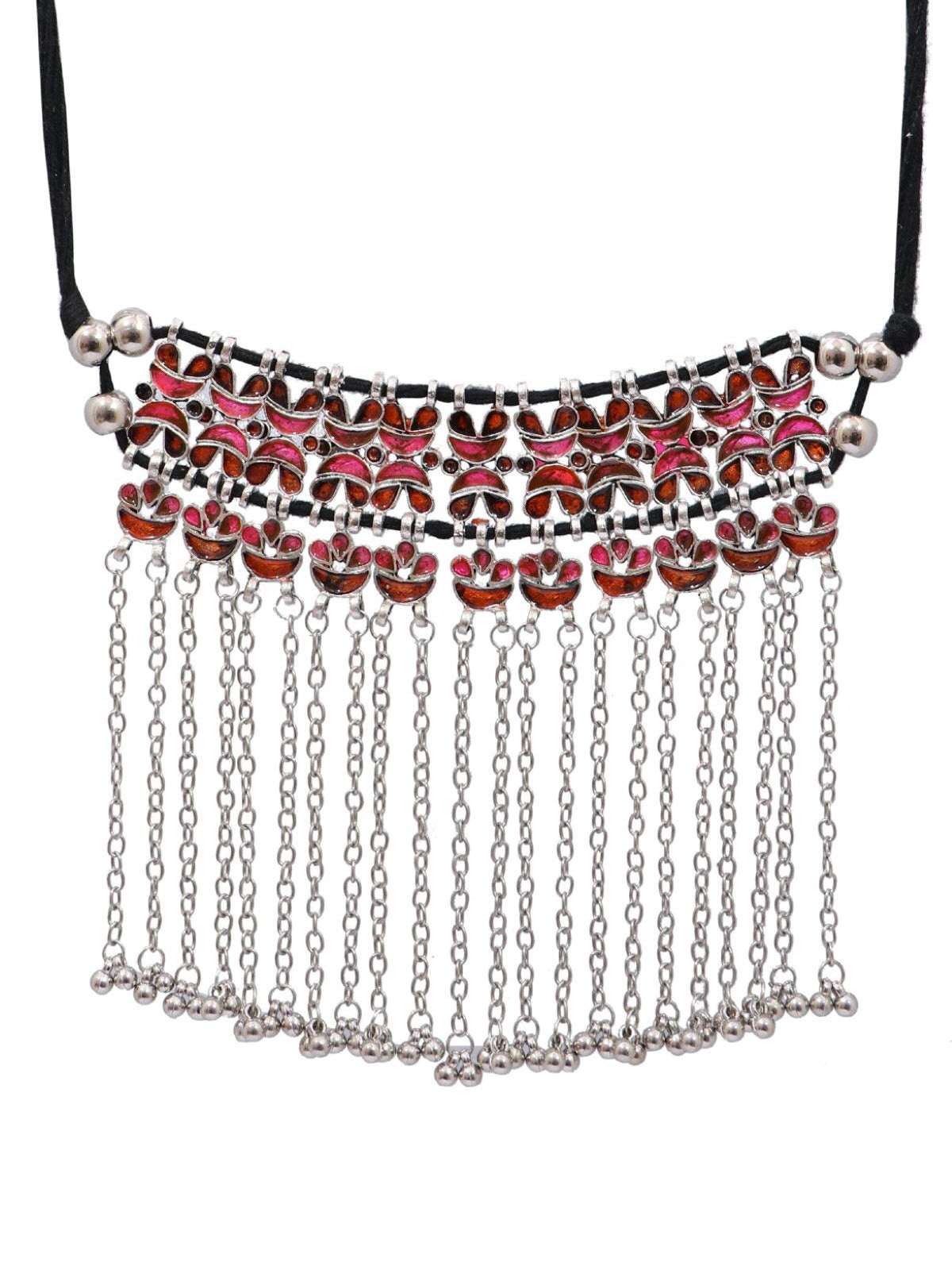 Bohemian Asymmetric German Silver Multicolor Choker Necklace for Women