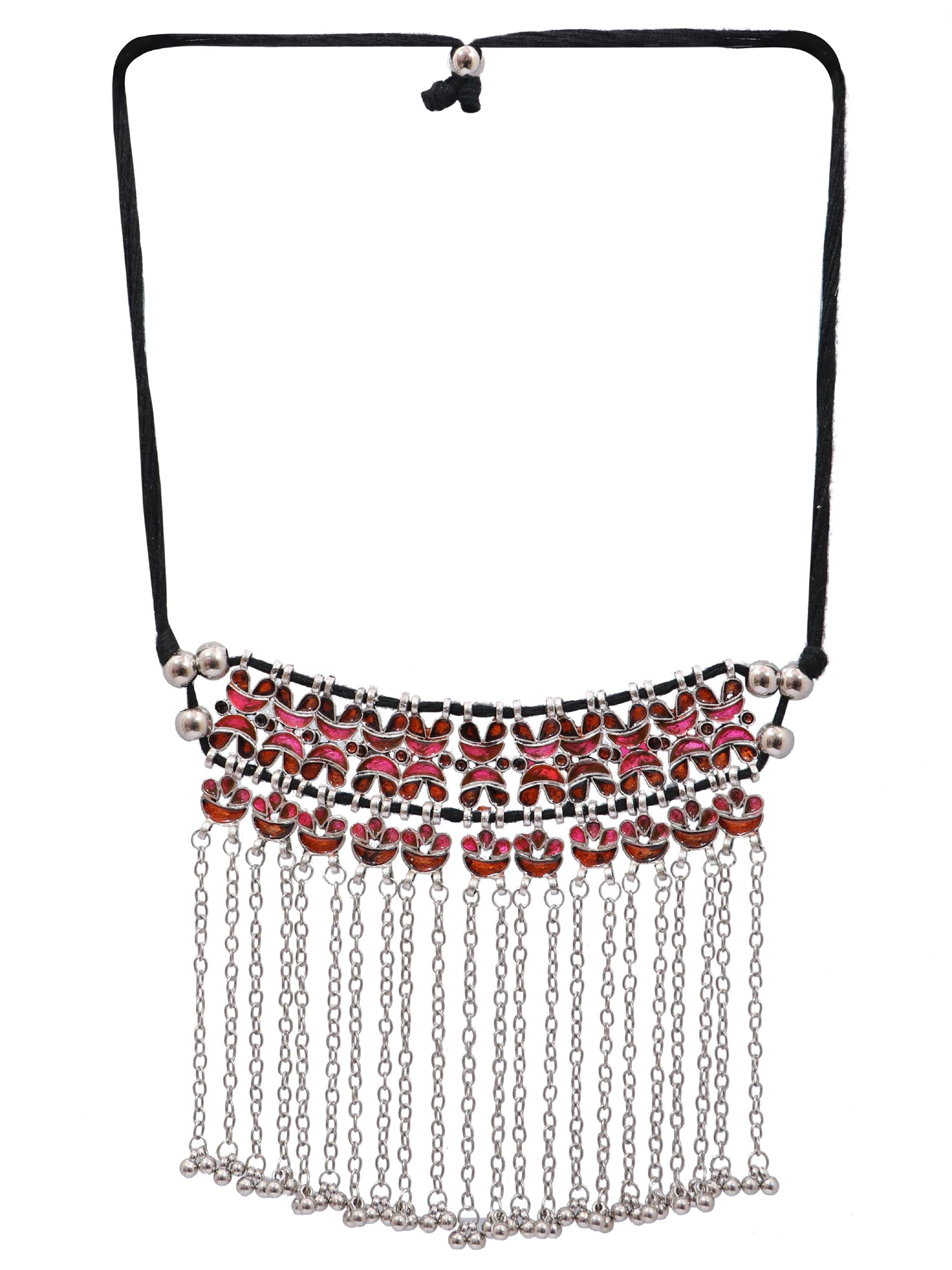 Bohemian Asymmetric German Silver Multicolor Choker Necklace for Women