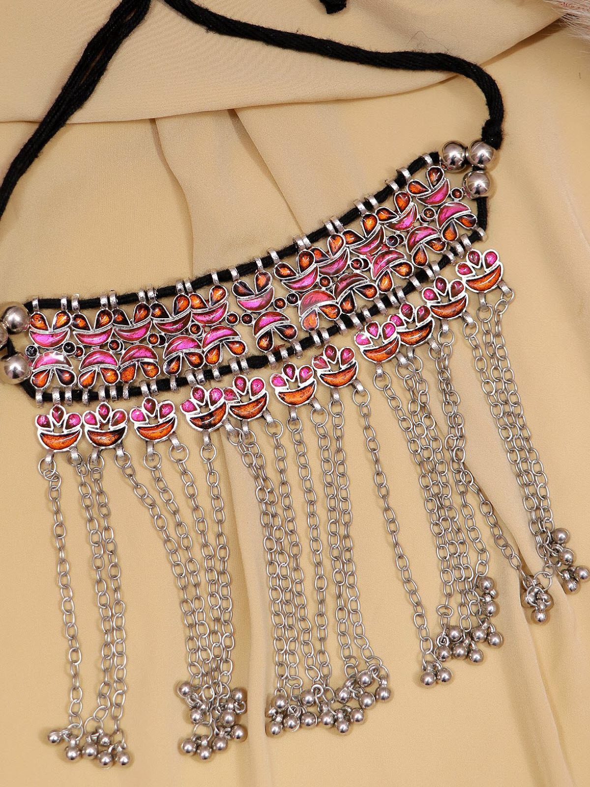 Bohemian Asymmetric German Silver Multicolor Choker Necklace for Women