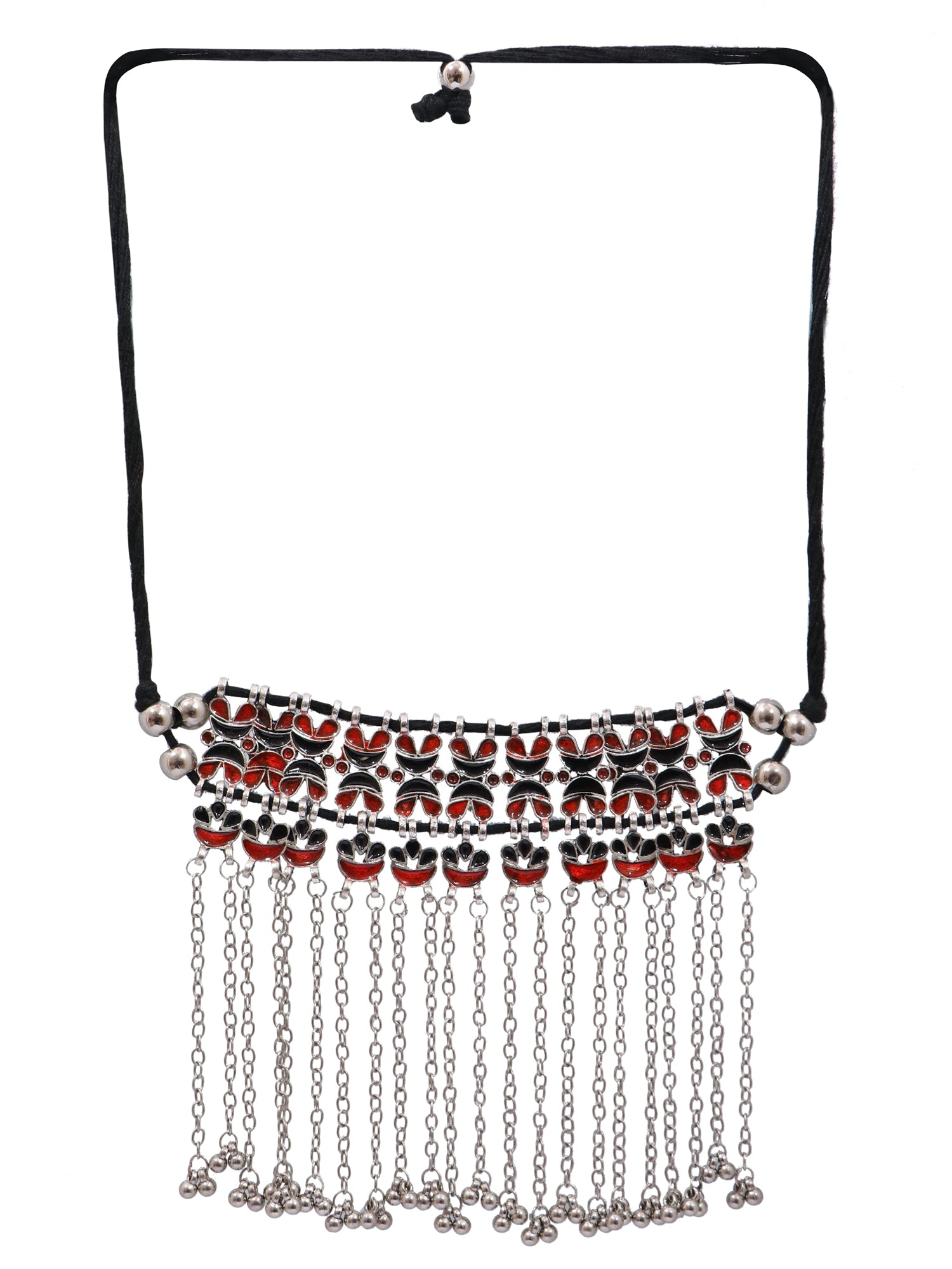 Bohemian Asymmetric German Silver Multicolor Choker Necklace for Women