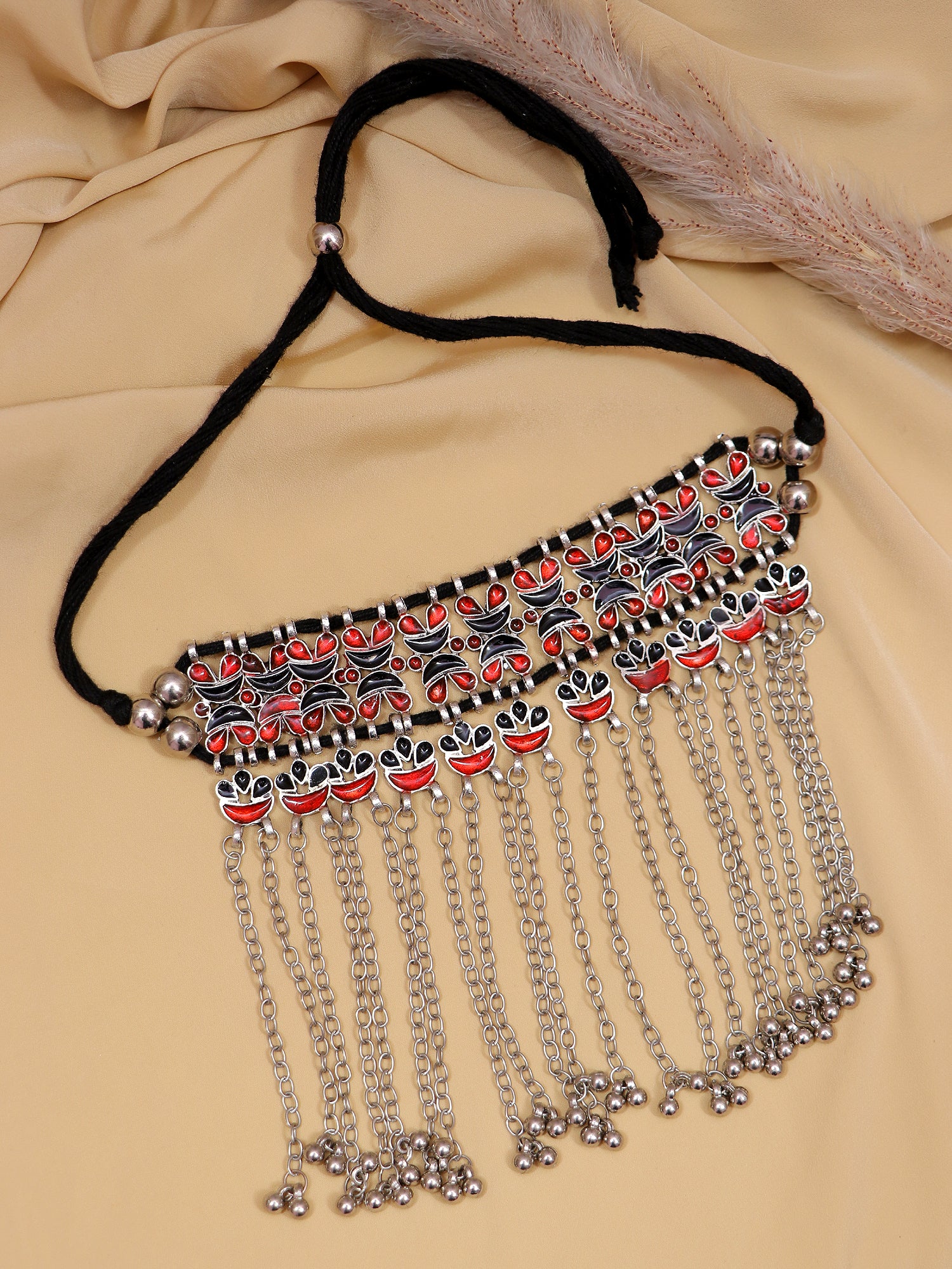 Bohemian Asymmetric German Silver Multicolor Choker Necklace for Women