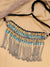 Bohemian Chain Gypsy Oxidised Silver Necklace Boho Retro Leaf  Multicolor Choker Necklace Set CFN0899