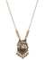 Oxidized German Goldeb Royal elephant Design  Long Necklace CFN0902