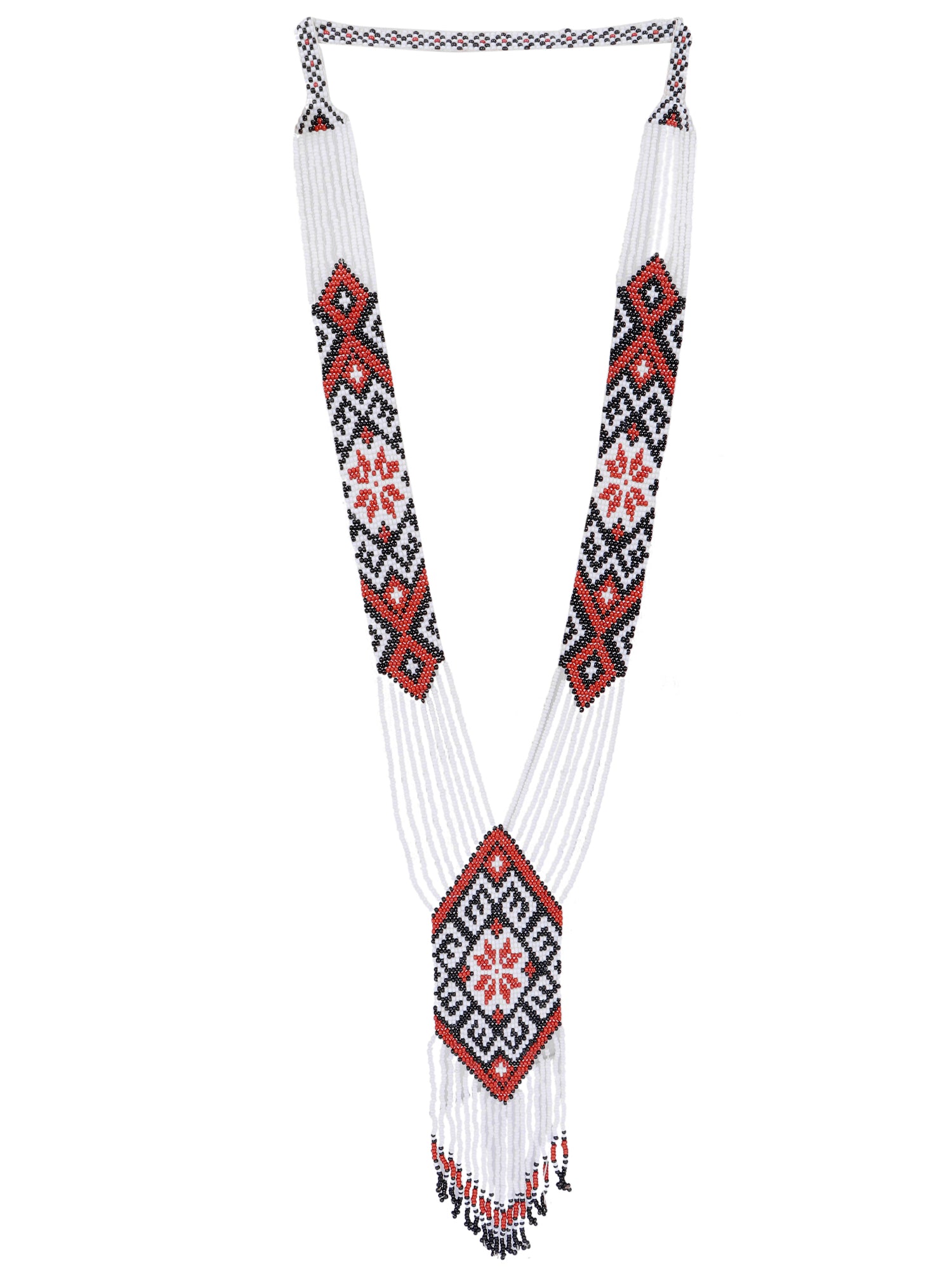 Beaded Elegance: Multicolor Tribal Necklace Set for Women