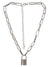 Crunchy Fashion Oxidised Silver Trending Lock Inspired Layered  Necklace CFN0927