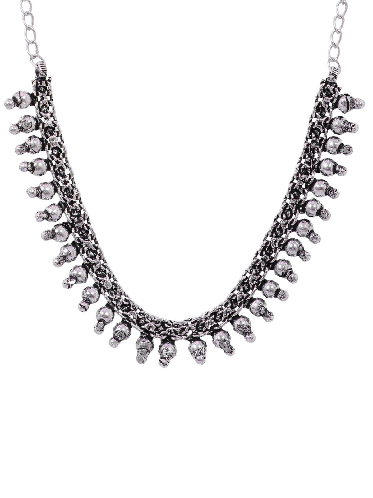 German Silver Choker: Fusion of Oxidised Jewellery Set