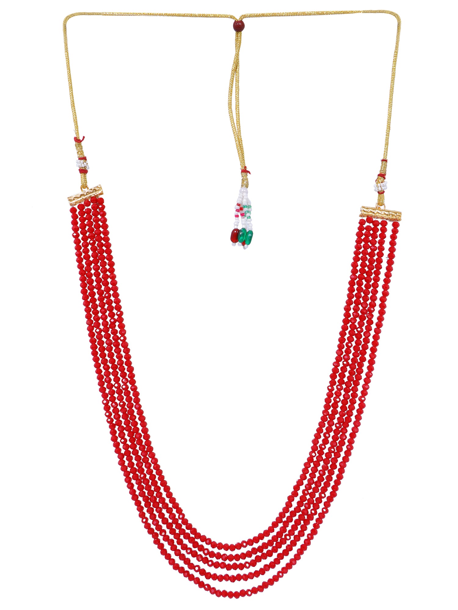 Luxurious Bohemian Red Pearl Layered Necklace for Women