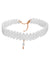 Blanca Choker- Boho Handmade White Pearls Choker Necklace