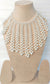 Sinaya Necklace- Tribal Handmade White Pearls Beaded Necklace for Women