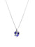 Silver-Plated Titanic Heart Blue Sapphire Chain Pendant Valentine Gift For Women