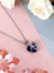 Silver-Plated Titanic Heart Blue Sapphire Chain Pendant Valentine Gift For Women