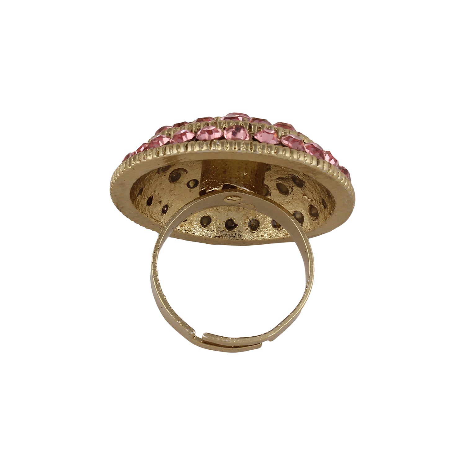 Pink Crystal Cocktail Ring for Women