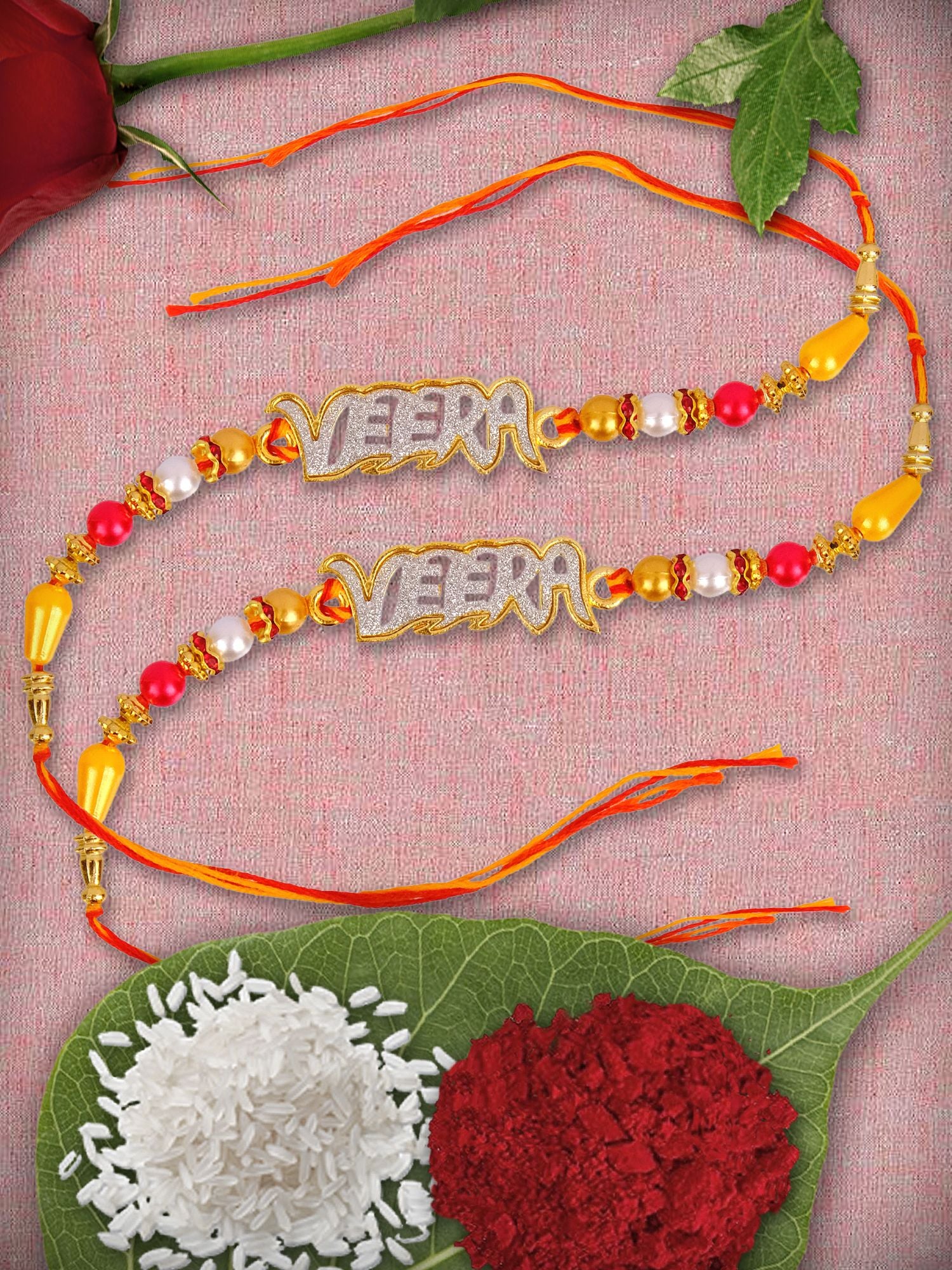 Beautiful Designer Traditional Veera Rakhi Pack of 2 for Bhaiyya