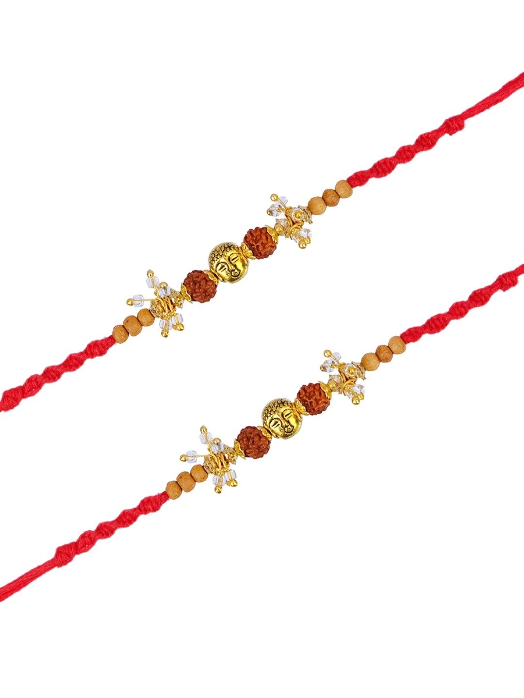 Handcrafted Oxidized Rakhi with Rudraksh & Budh Designs