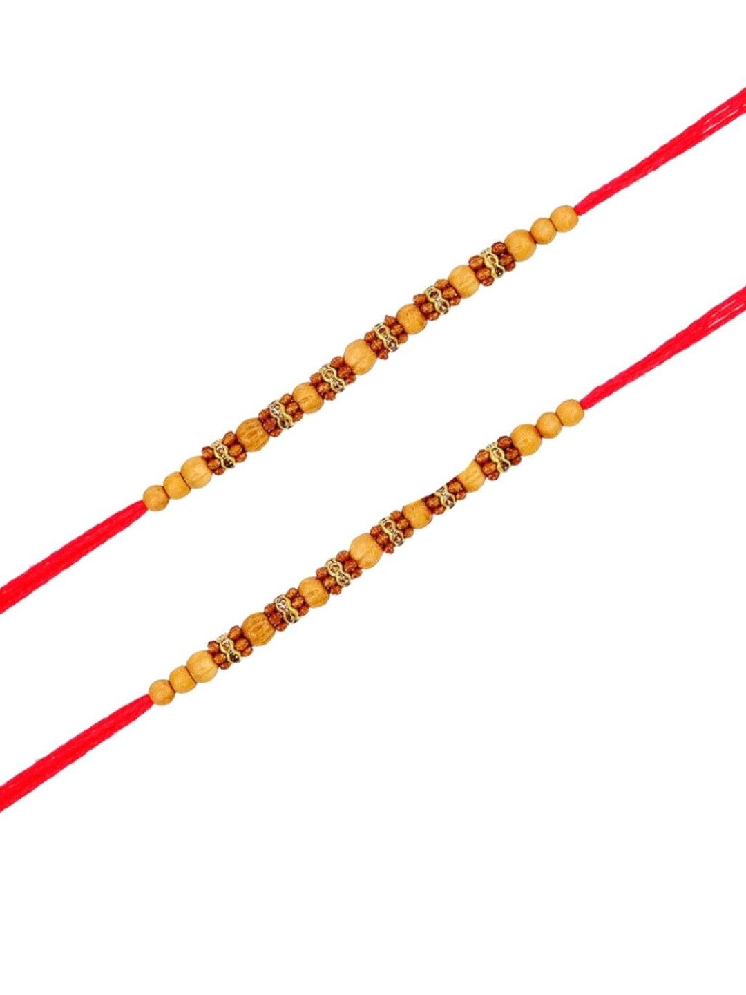 Beads Rakhi Designs: Traditional Fancy Rakhi Gift Set for Brothers - Pack of 2