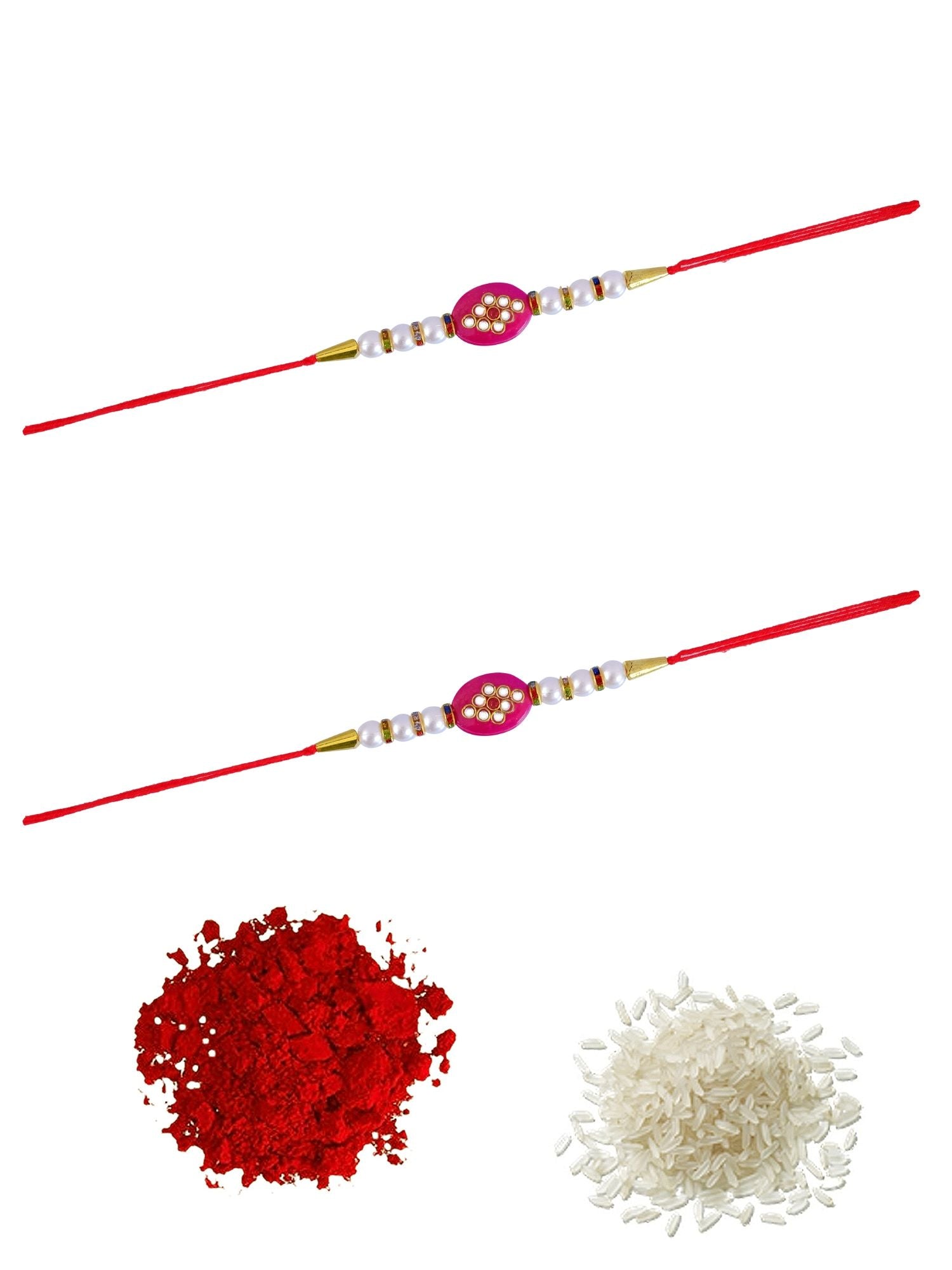Shopify Kundan & Pearl Bhaiya-Bhabhi Rakhi Set 2025
