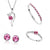 Paradiso Glitz Collection Pink Austrian Crystal Pendant Set