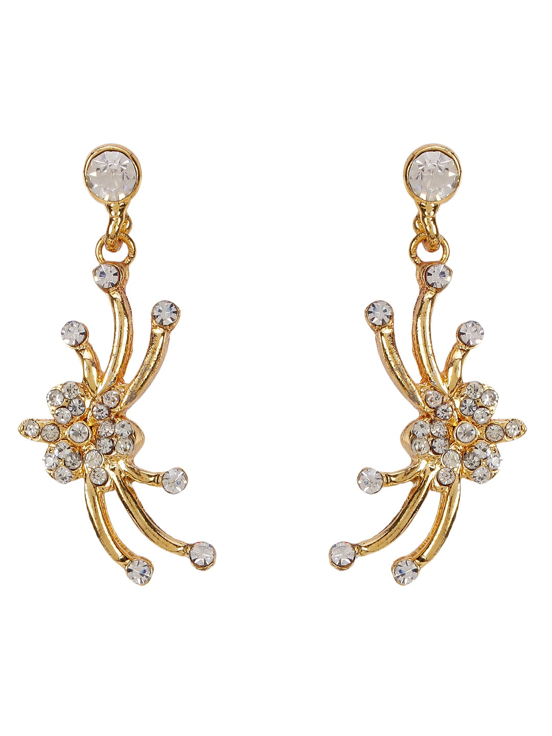 Gold Plated Crystal Necklace for Chic Women & Girls