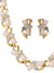 Gold Tone White Rhinestones Nacklace set