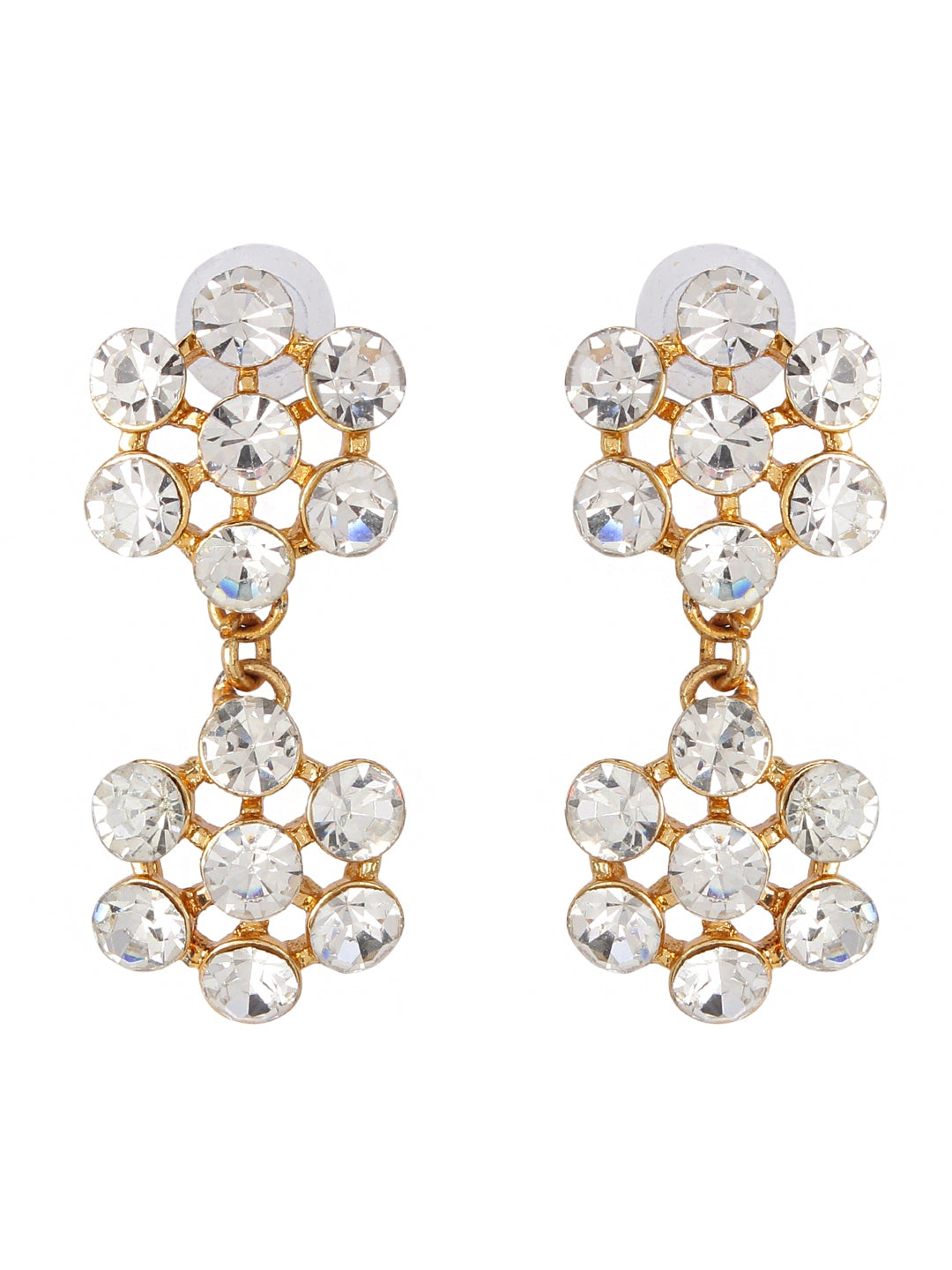 Gold Plated Crystal Necklace for Chic Women & Girls