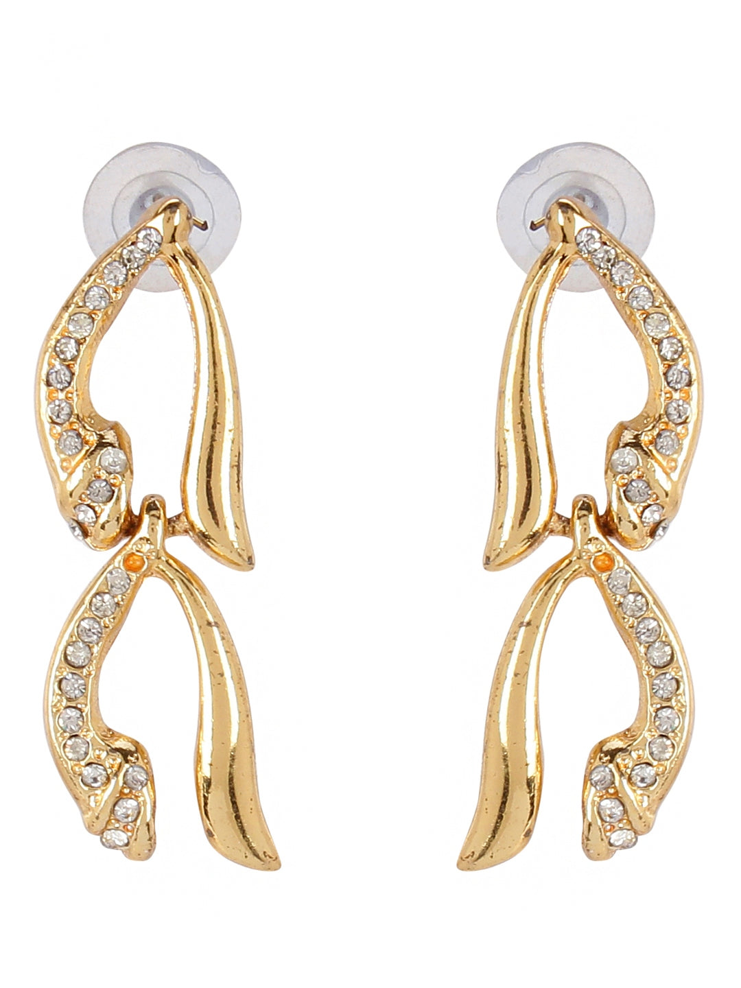 Gold Plated Crystal Necklace for Chic Women & Girls