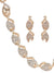 Embellished Gold Plated Necklace Set With Earrings