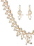 Embellished Gold Plated Necklace Set With Earrings