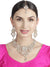 White Crystal Party Wear Necklace Set With Earrings