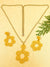Bohemian Handmade Yellow Necklace With Earrings Set