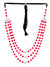 Oxidised  Pink Pearls Multilayer Long Necklace set