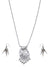 Oxidized German Silver Elephant Pendant Necklace set