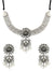 Oxidised Silver Plated Statement Elephant Shape Temple  Necklace With Earrings Set CFS0334