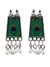 Oxidised Silver-Plated  Elegant Designer Peacock Feather Style Jewellery Set With Earring Set CFS0373