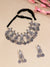 Oxidised Silver Antique Coin Choker Jewellery Set CFS0378