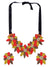 Crunchy Fashion Handmade Wedding Floral Multicolor Beaded Necklace Set CFS0394