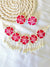 Blossom Choker set- Statement Handmade beaded Floral Necklace set for Women