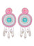 Bahaar Choker Jewellery Set  - Pink & Turquoise Handmade Beaded Necklace and Earrings Set