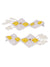 Juane Jewellery Set- Statement Yellow-White Handmade Beaded Necklace & Earrings Set