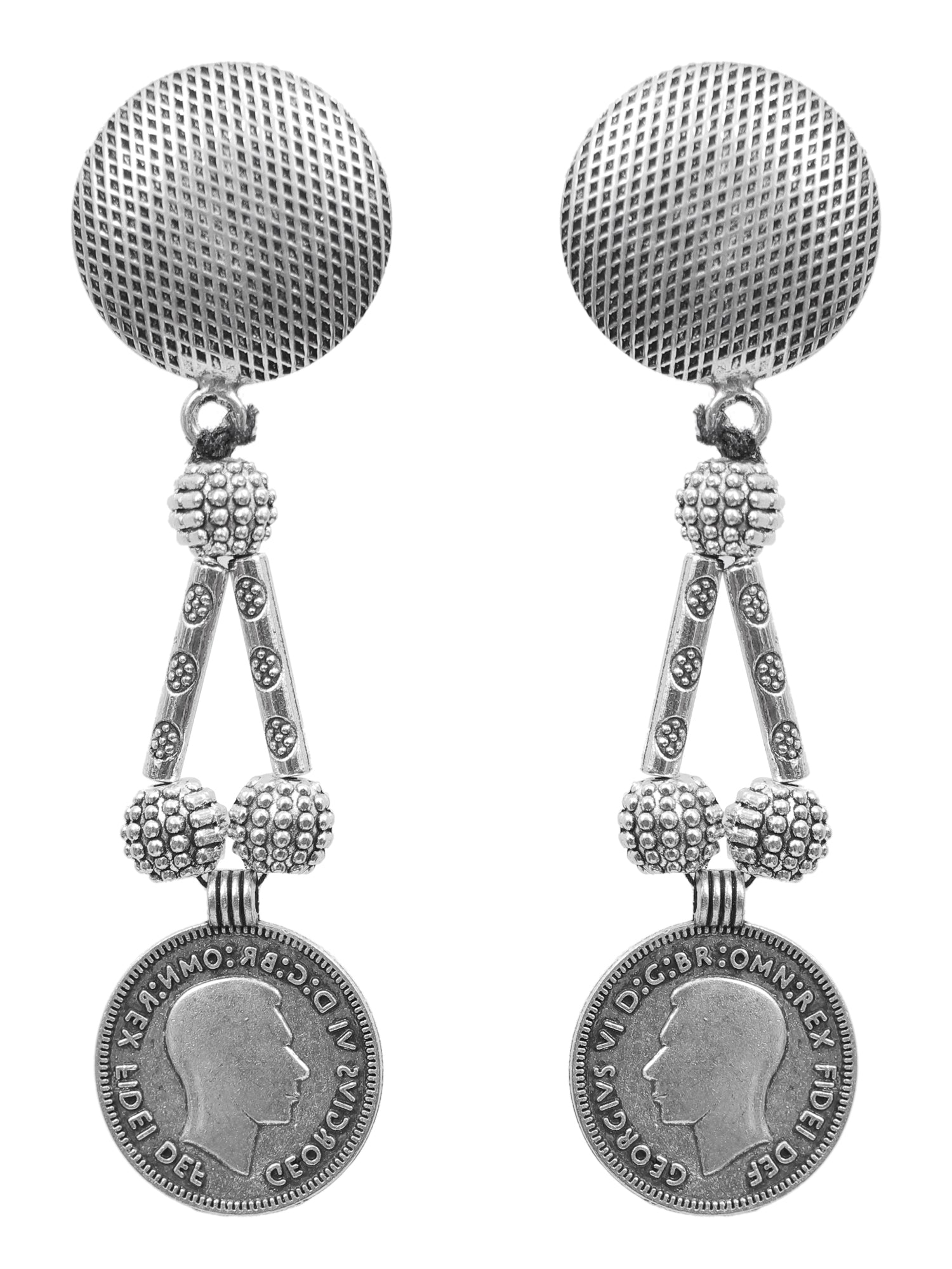 Meera Oxidized Silver Jewellry Set- Oxidized Silver Coin Banjara Necklace Set for Women