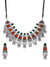 Huma Oxidised Silver Jewellry Set-Tribal Meenakari Work Choker Necklace Set for Women