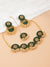 Meher Green Fabric Jewellery Set- Kundan Studded Handmade Necklace Set for Women