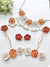 Orange-White Handmade Floral Jewellery Sets for haldi/Mehndi/Baby Shower