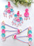 Pink-Mint Green Handmade Floral Beaded Jewellery Sets for Haldi/Mehndi/Baby Shower
